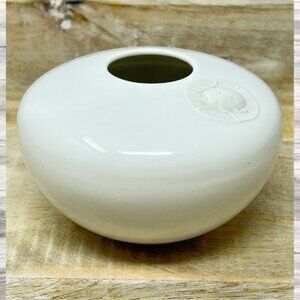 Vintage Tirschenreuth Vase Shallow Bowl Shaped Vase with Raised Ladybug